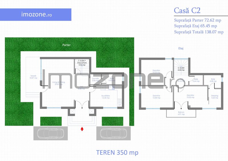 Otopeni - zone Ferme, vila P+1, 4 camere,  3 dormitoare, 3 bai,  COMISION 0%